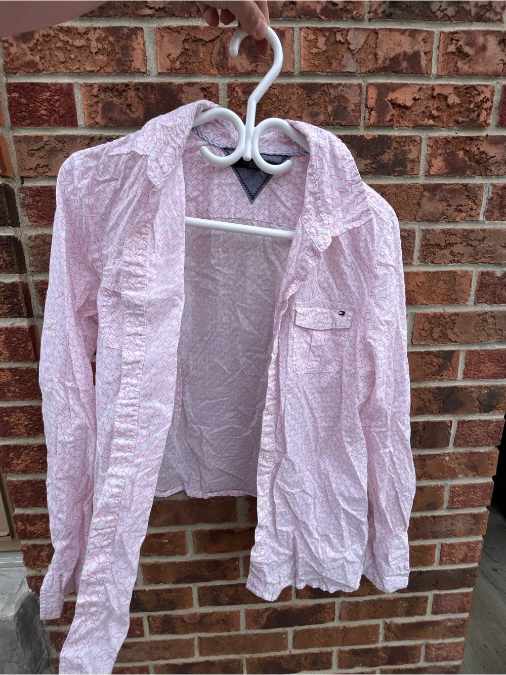 Tommy Hilfiger Light Pink Geometric Button-Down Shirt